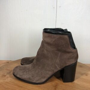 M Gemi Womens size 36 shoes Brown Suede Block heel Ankle booties boots